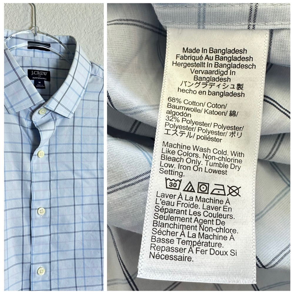 Mens J.Crew Gap Button Down Shirt Bundle Size M Blue Pink Windowpane 3 Pack - Picture 9 of 13